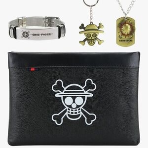 Black Skull Design Clutch with Accessories